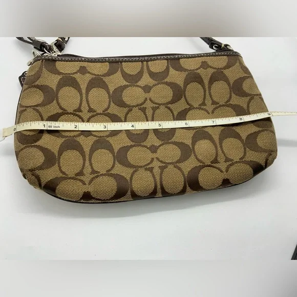 Coach Tan and Brown Signature Shoulder Bag - Picture 4 of 8
